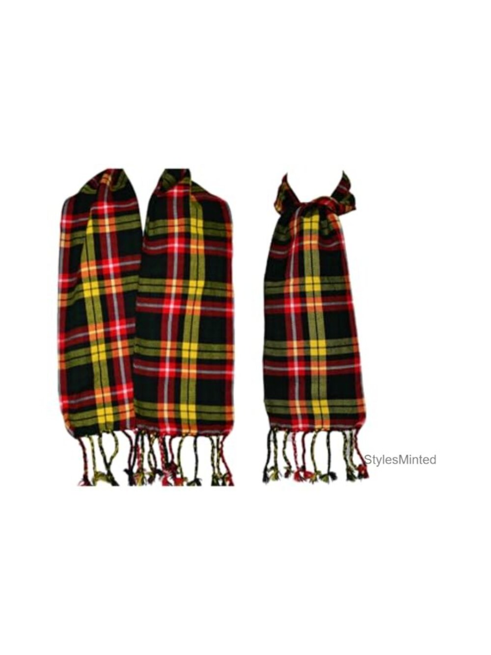 Scottish Tartan Acrylic Wool Muffler Scarf Soft Warm Winter Scarf Unisex